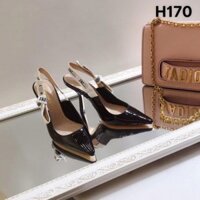 Giày sandal cao gót hở gót mũi nhọn nơ J or gót nhọn 9p