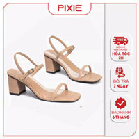 Giày Sandal Cao Gót Nữ 5cm Quai Mảnh Pixie E236