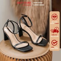 Giày sandal cao gót nữ DILY mũi vuông quai mảnh gót trụ thời trang cao 7cm_AA0279