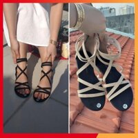 Giày Sandal Chiến Binh Cao Cổ Dây Chéo Quai Ngang