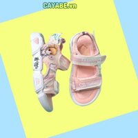 Giày sandal cho bé gái CAYABE công chúa Elsa có cánh màu hồng nhạt thoáng khí, êm chân