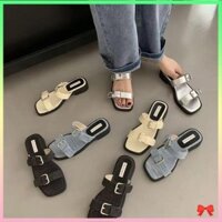 Giày sandal cổ điển mở rộng Giày khóa thắt lưng đôi