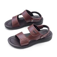 GIÀY SANDAL DA QUAI HẬU ĐẾ BẰNG NAM BITA'S SUM.116 (ĐEN + NÂU + VÀNG BÒ) - BITAS