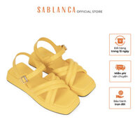 Giày Sandal đế bánh mì 3cm quai chần bông đan chéo SABLANCA SK0058