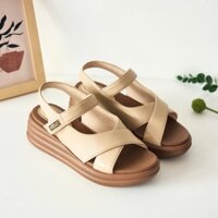 Giày Sandal Đế Bánh Mì Quai Ngang Dán Tiện Lợi Đế Xuồng Nhẹ SD29
