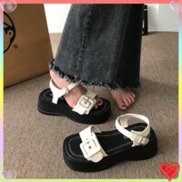 Giày Sandal Đế Dày Chống Trượt Phong Cách Retro Thời Trang Cho Nữ, có quai hậu