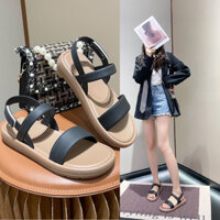 Giày Sandal Đế Dày Thể Thao 2025 Phong Cách Mới Mùa Hè Đế Bằng Phong Cách Chanel Giày Đi Biển La Mã