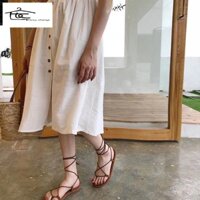 Giày Sandal Đế Mềm Cột Dây Thời Trang Đi Biển Mùa Hè Cho Nữ