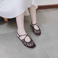 GIÀY SANDAL ĐẾ THẤP QUAI ĐAN CHIẾN BINH CÓ SIZE LỚN