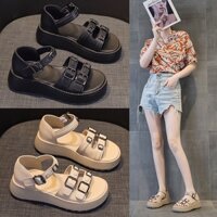 Giày Sandal Đế Xuồng 6CM Phong Cách Hàn Quốc Cho Nữ
