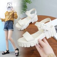 Giày Sandal Đế Xuồng Hở Mũi Phong Cách Hàn Quốc Thời Trang Cho Nữ