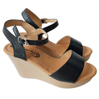 Giày Sandal Đế Xuồng Nữ BIGGBEN Da Bò Thật SDX07 - 39