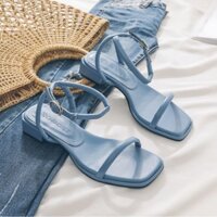 Giày Sandal Hở Ngón Đế Thấp Quai Ngang Thời Trang Dành Cho Nữ