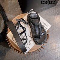 Giày sandal học sinh màu đen xỏ ngón