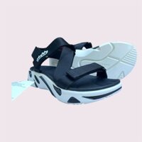 Giày sandal học sinh nam nữ đi học Anhly quai chữ Z thể thao êm bền nhẹ trắng phối đen đế cao 4cm