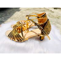 Giày sandal khiêu vũ ánh kim  gót nhũ 5cm