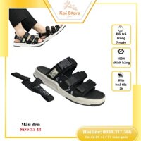 Giày Sandal Mol Nam Nữ 3 Quai Ngang Mã MS1801 Quai Hậu Tháo Rời Êm Bền Đi Học Đi Làm Đi Du Lịch Full Size màu đen