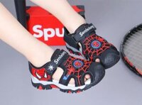 Giày sandal mũi rọ spiderman cá tính cho bé trai đi học đi chơi