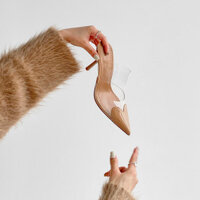 Giày Sandal Mũi Trong Suốt Dép Nữ Stiletto Gót Mùa Hè Phong Cách Mới Thiết Kế Cao Cấp Mũi Nhọn Giày Cao Cấp