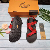 Giày Sandal Nam Chaco Mã TG10 Dép Chaco Quai Hậu Đi Học Đi Làm Đi Chơi Thời Trang Năng Động - Đỏ Kẻ Chỉ TG10