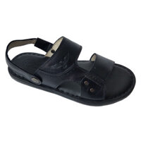 Giày sandal nam da bò thật BIGGBEN cao cấp SD128 - Đen - 42