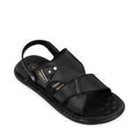 Giày Sandal Nam Da Quai Ngang Cao Cấp DATINNOS ( Đen Nâu Bò ) - Hàng Chính Hãng DTS14