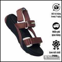 Giày sandal nam đế đen quai nâu quai z dán điều chỉnh đế siêu êm siêu nhẹ