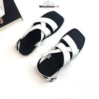 Giày sandal nam nữ đế vuông WOSHOE đi học, đi chơi size 34-44