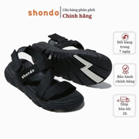 Giày Sandal Nam Nữ màu đen Shondo F6S301 chính hãng siêu chống nước