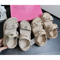 GIÀY SANDAL NHỰA ĐÚC 2 QUAI KÈM TICKER NHƯ HÌNH ĐẾ CAO 6 PHÂN