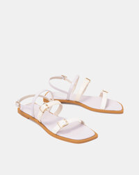 Giày Sandal Nữ 1cm Thời Trang JUNO Dây Phối Khoá SD01118 - Tím - 38