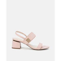 Giày Sandal Nữ 5cm Thời Trang JUNO Quai Ngang Khóa Trang Trí SD05064 - Hồng - 37