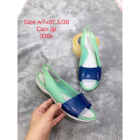 giày sandal nữ bệt crocs, size w7=37.5/38 2hand,