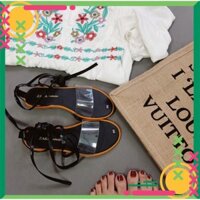 Giày sandal nữ cột dây chiến binh quai trong suốt đi biển mùa hè S53