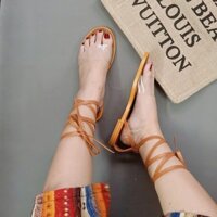 Giày sandal nữ cột dây chiến binh quai trong suốt đi biển mùa hè S53