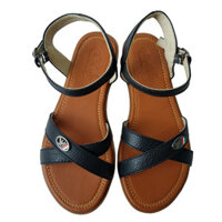 Giày sandal nữ da bò BIGGBEN cao cấp SDN78 - Đen - 40