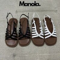 Giày sandal nữ đan rọ xẹp, dép quai hậu nữ đế bằng mềm êm chân thời trang trẻ trung phong cách Hàn Quốc