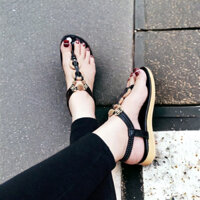 Giày Sandal nữ dây mảnh chéo xỏ ngón đế đúc cực xinh trẻ trung, Giày quai hậu nữ xăng-đan mẫu mới hàng cao cấp