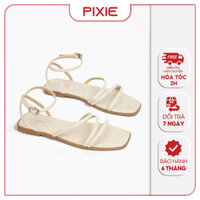 Giày Sandal Nữ Đế Bệt Kiểu Quai Mảnh Pixie H332
