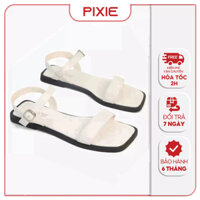Giày Sandal Nữ Đế Bệt Kiểu Quai Ngang Trơn Pixie H329
