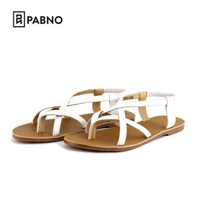 Giày Sandal Nữ Đế Bệt, Quai Chéo Mảnh Da Mềm thương hiệu PABNO- BH 12 Tháng - PN15001