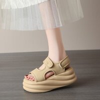 Giày Sandal Nữ Đế Dày Đế Tròn Giày Sandal Cao Su Đế Mềm