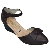 Giày sandal nữ đế xuồng 5cm HÀ NAM thời trang da bò thật cao cấp DNU2070d