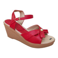 Giày sandal nữ đế xuồng 5cm TiTi ĐÔ thời trang da bò thật cao cấp DNU2146b