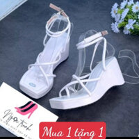 Giày sandal nữ đế xuồng cao 7phân siêu nhẹ hậu dây mảnh bằng bánh mì đi biển đẹp rẻ thời trang hè001