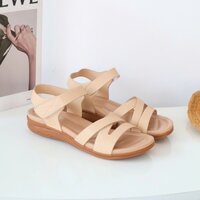 Giày Sandal nữ đế xuồng  quai dán tiện lợi cao 3.5cm đúp trước 2cm đế chống trơn trượt  SD18