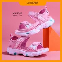 Giày sandal nữ đi học LIMIBABY siêu nhẹ quai ngang thể thao năng động cá tính phù hợp cho trẻ em gái 3 đến 12 tuổi SG49