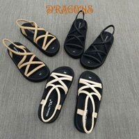 Giày Sandal Nữ Dragons Dây Mảnh Dễ Thương ,Dép Quai Hậu Da Mềm Phong Cách Hàn Quốc.