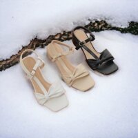 Giày SANDAL Nữ, giày cao gót đế vuông 3cm, chất da pu mềm đi êm chân
