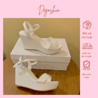 Giày sandal nữ, giày cưới đế xuồng 10cm Degoshin - tôn dáng, nhẹ êm và  chắc chân trơn basic.
